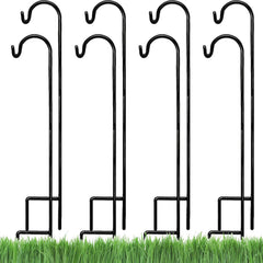 AshmanOnline front view of eight shepherd's hooks showing ready-to-use set