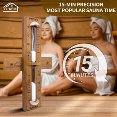 Asidius mounted in an infrared sauna offering visible, durable timing