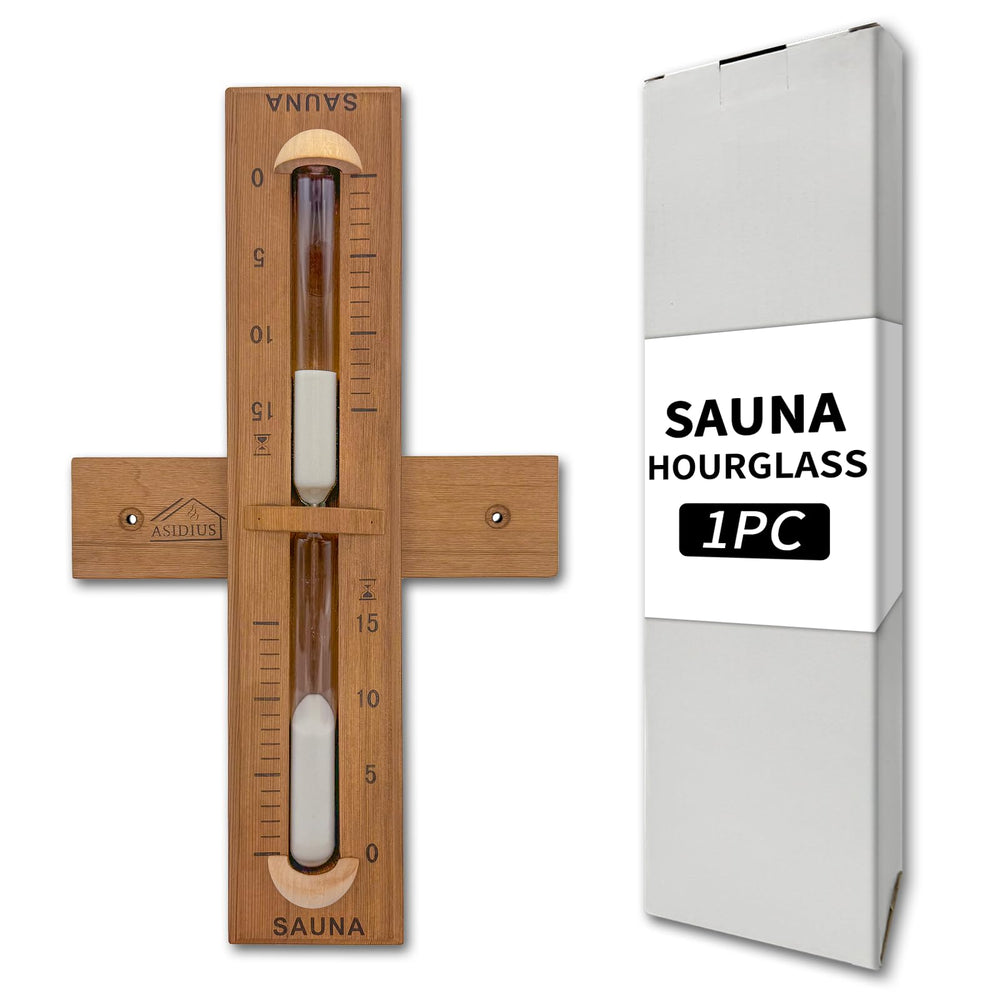 Asidius red cedar front view showing elegant frame and easy read timer