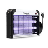 ASPECTEK front view showing sleek black panels and protective cage, clear home benefit