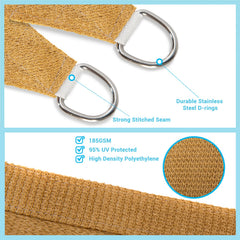 AsterOutdoor stainless steel D‑rings close detail for secure anchoring