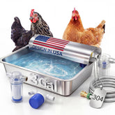 ATHCOHT front view stainless waterer showing durable design and easy access