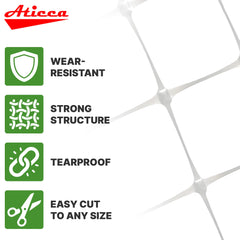 Aticca installed vertical trellis supporting tomatoes and improving airflow