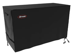 ATYARD cover on Keter Unity front view showing weather protection benefit