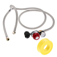 Aupoko regulator front view showing connections and gauge for easy setup