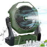 Ausic front view with mist showing cooling effect