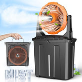 Ausic front view showing fan and mist outlets for efficient cooling