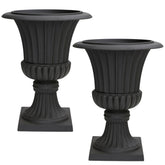 Austram front porch duo urns framing entryway with formal curb appeal