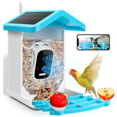 AUTGA bird feeder front view showing overall design and mounting benefit