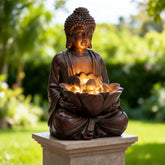 AUTODAYA front view of Buddha fountain showing calming presence and focal design