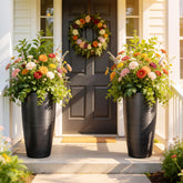 AUTO DAYA front view of both planters showing modern curb appeal