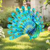 Autodaya peacock front view showing spread tail and bold focal effect