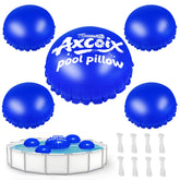 Axcoix front packaging showing full 5 pack pool pillow kit protecting pool