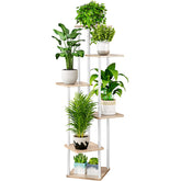 AZERPIAN front corner view showing six-tier plant display and space-saving benefit