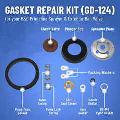 B&G kit installed during sprayer service to restore pressure and stop leaks
