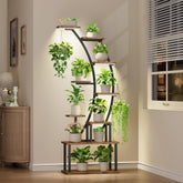 BACEKOLL front view of full 63-inch plant stand showing tiers and silhouette, enhances indoor greenery