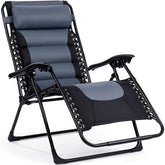 Backyard Expressions front view of recliner showing wide seat and comfort