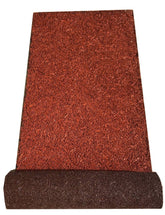 Backyard Expressions front view of reversible mulch pathway showing red mulch appearance and curb appeal