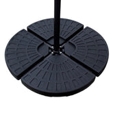 Backyard Expressions assembled base set around umbrella cross base providing stable support