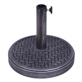 Backyard Expressions front view umbrella base showing stable design and curb appeal