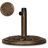 BACKYARD EXPRESSIONS front view showing antique bronze base and stability