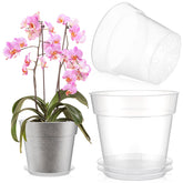 Baderke clear nursery pot front view shows transparency and convenience