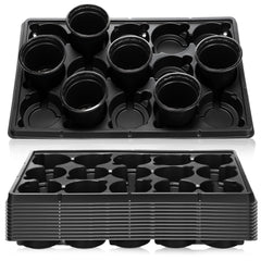 Baderke front view of 12-pack trays showing organized 15-cell layout and benefit of group planting