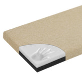baibu front view beige bench cushion shows neat fit and modern look