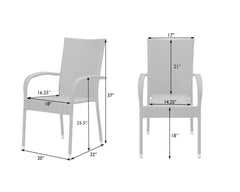 Balkene Home Morgan chairs stacked to show compact storage benefit