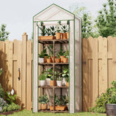Bamworld front view assembled greenhouse showing full four-tier benefit