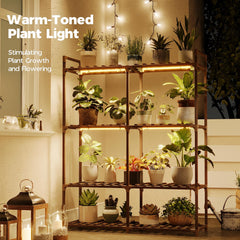 Bamworld close view of integrated LED grow light strip providing balanced plant light