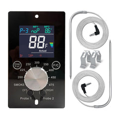 Banbitebq front panel showing controls and easy-read display for precise grilling