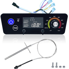 Banbitebq front view control board showing display and buttons, improves grill control