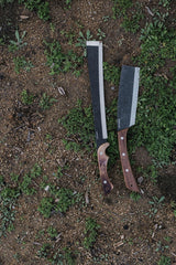 Barebones contoured walnut handle detail for comfortable grip and reduced vibration