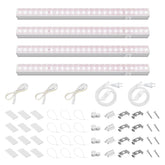 Barrina front packaging showing four 1ft grow lights and included accessories for quick setup