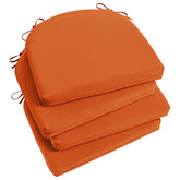 Basic Beyond front view of four orange cushions showing coordinated set and color