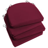 Basic Beyond front view burgundy set showing neat stacked cushions and stylish color
