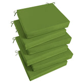basic beyond front view showing six grass green cushions for comfortable outdoor seating