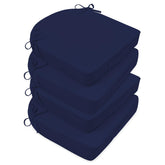Basic Beyond front view of navy cushion set showing coordinated patio style and comfort