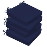 Basic Beyond front view navy cushions set of four showing uniform color and fit