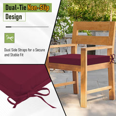 Basic Beyond tied straps detail demonstrating secure attachment preventing cushion slipping