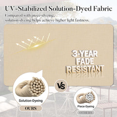 Basic Beyond view of waterproof TPU-backed rear fabric showing moisture protection benefit