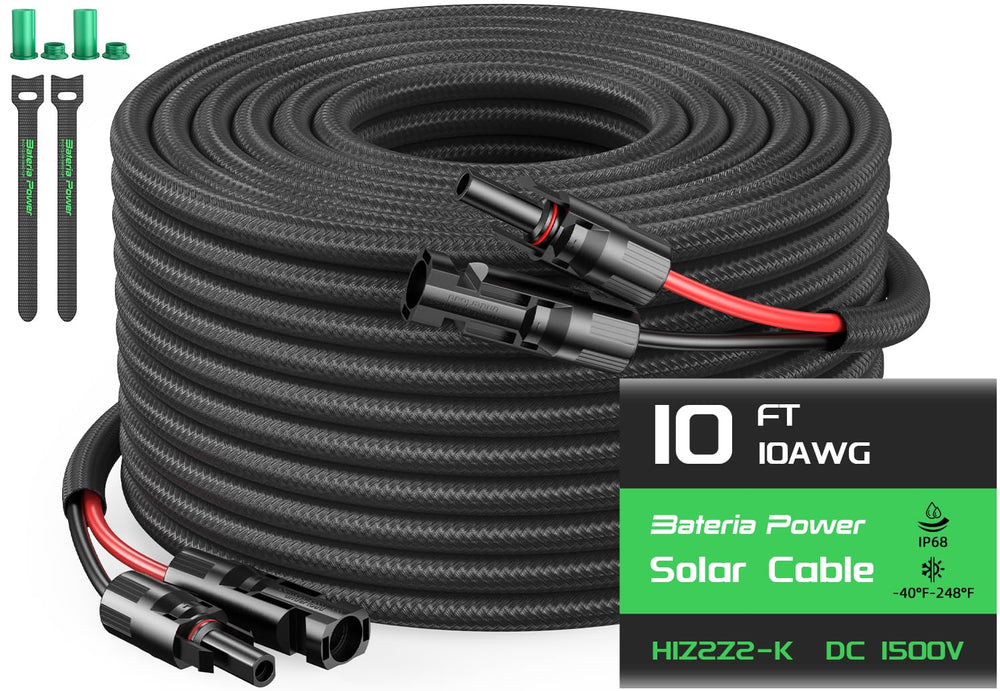 Bateria Power front view showing male and female connectors and secure seal benefit