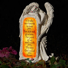 BAYN angel statue front view showing serene pose and durable finish