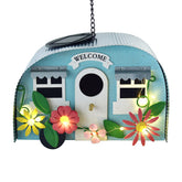BAYN front view of hanging birdhouse showing charming camper design and curb appeal