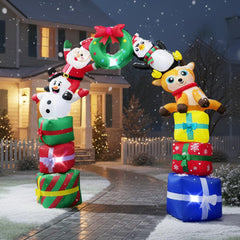 bbioc archway placed in driveway creating a welcoming seasonal display for guests
