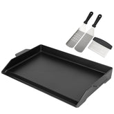 BBQ Future front view of griddle showing full cooking surface and spatula set for versatile grilling