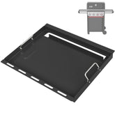 BBQ Future griddle front view showing full cooking area and handles for easy lifting