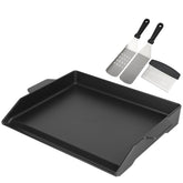 BBQ Future front view of griddle showing full cooking surface and fit