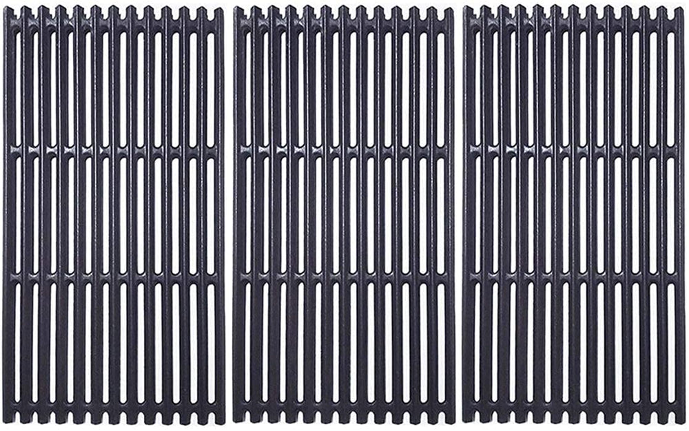 BBQ-PLUS front view of three cast iron grates showing full coverage and durability